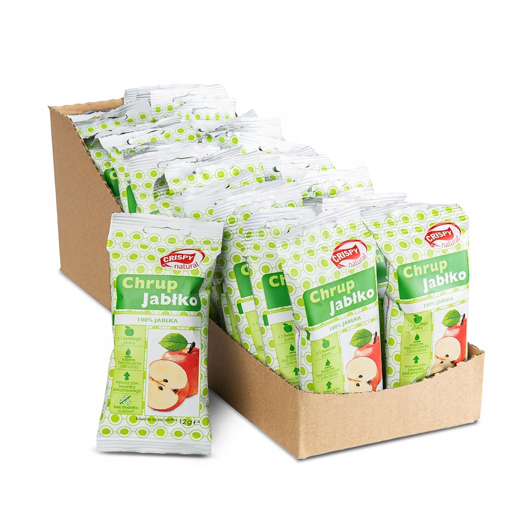 32x Suszone Jabłka naturalne kostka owoce 100%