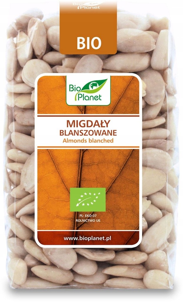 MIGDAŁY BLANSZOWANE BIO 350 g - BIO PLANET