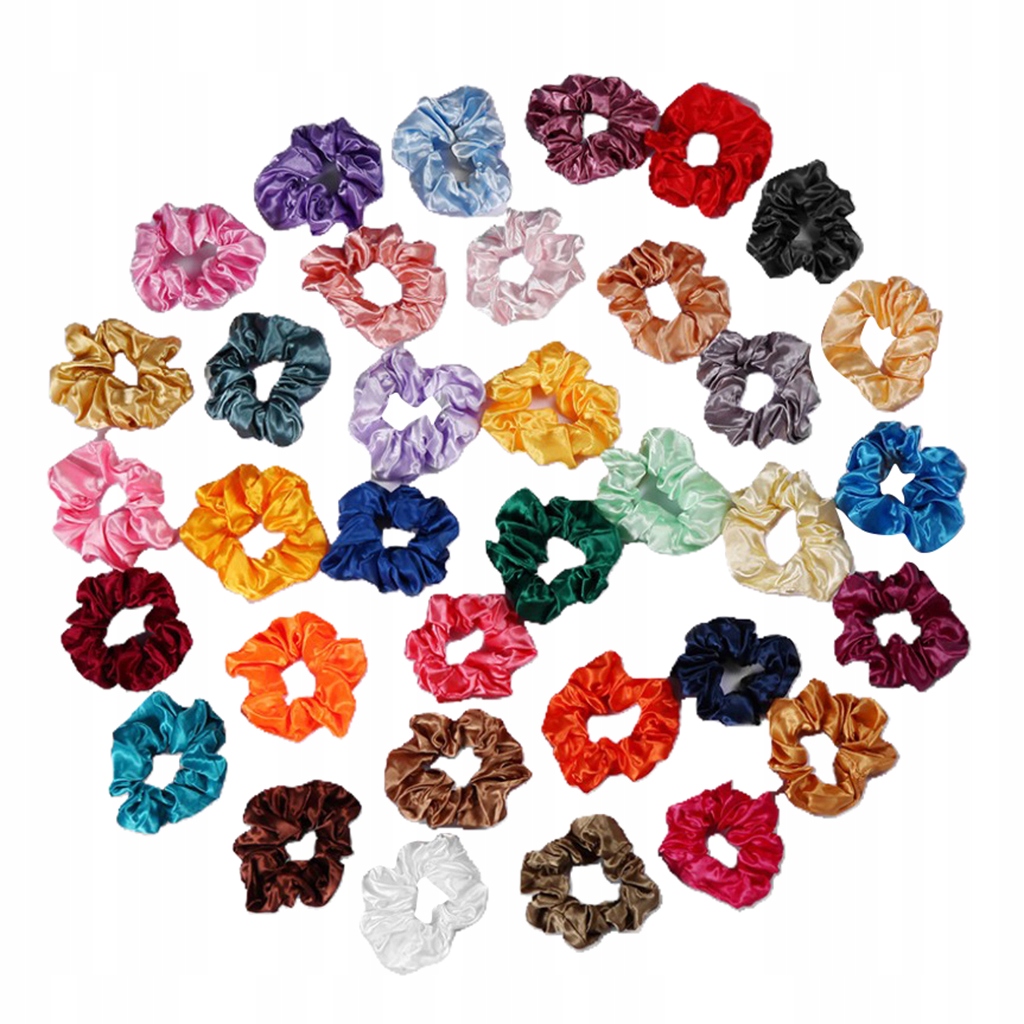 35 sztuk Scrunchies włosów (losowy kolor)