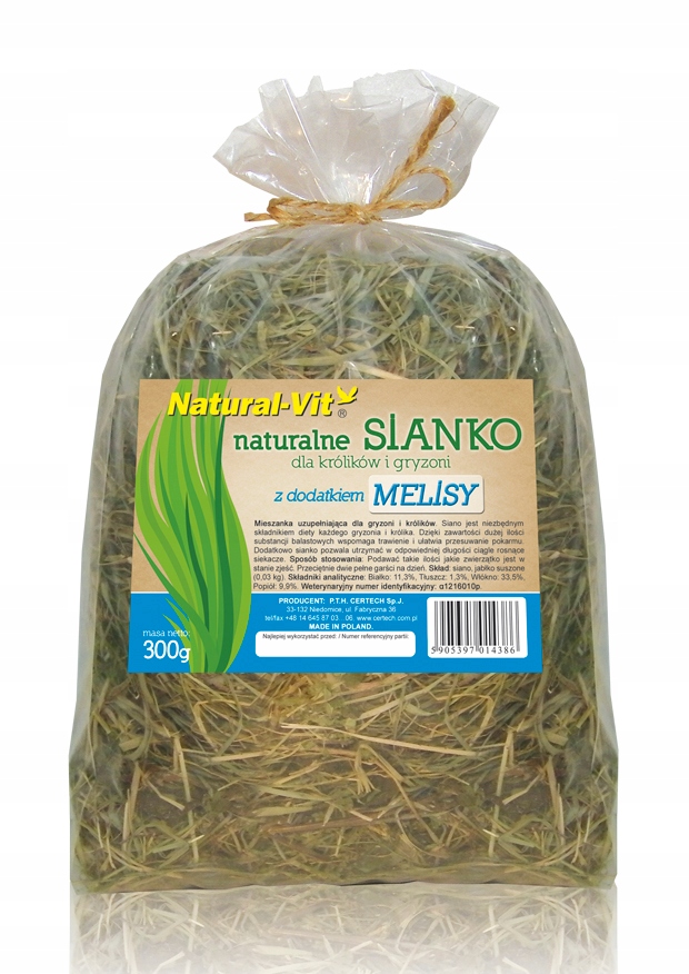 NATURAL VIT Sianko dla gryzoni+melisa 300g