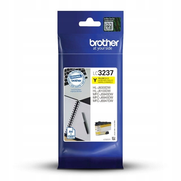 Brother oryginalny ink / tusz LC-3237Y, yellow, 15