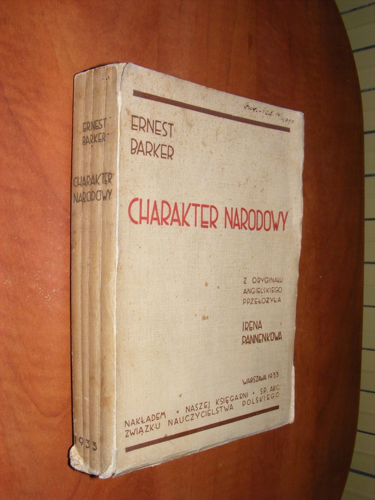 ERNEST PARKER - CHARAKTER NARODOWY 1933