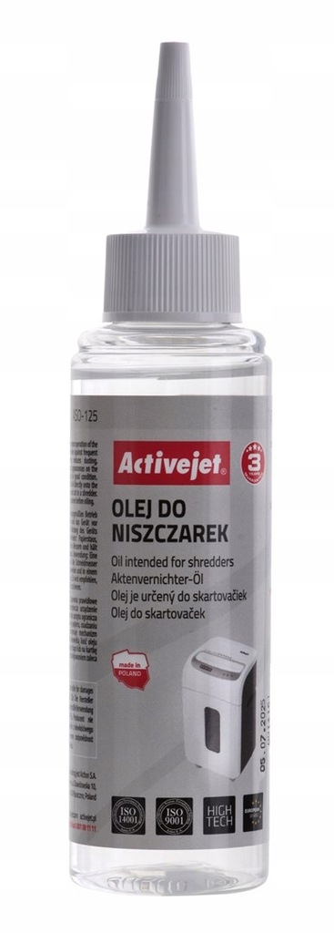 Activejet ASO-125 Olej do niszczarek 125ml