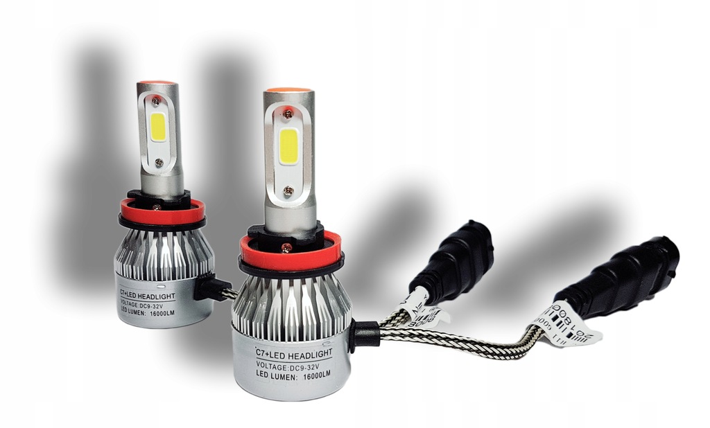 Żarówki LED H11 C7+ 16000lm 72w zestaw 12v 24v 7579076748 oficjalne
