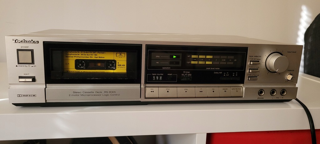 Magnetofon kasetowy Technics RS-B305 srebrny JAPAN