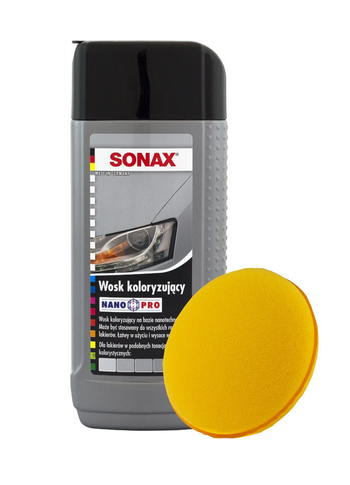 SONAX WOSK KOLORYZUJĄCY SZRY SREBRNY 250ml +PAD