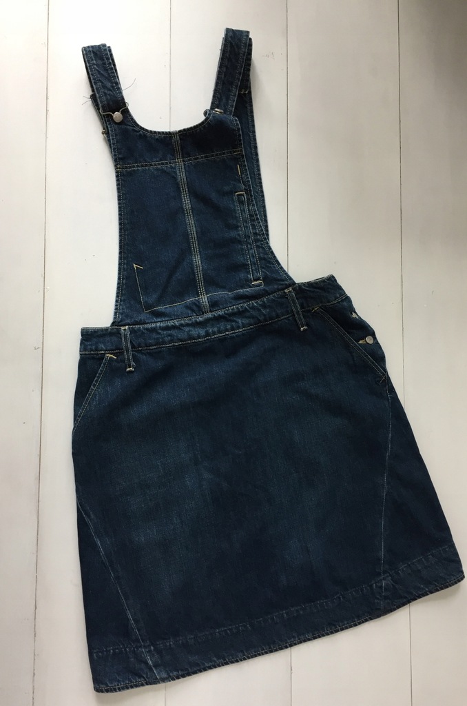 LEVIS * JEANSOWA DENIM OGRODNICZKA LOGOWANA 40 L