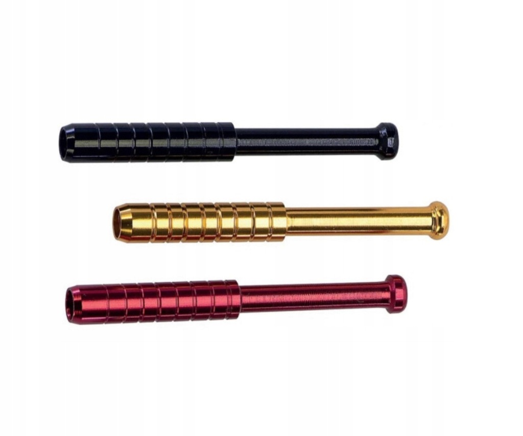 Lufka Fajka metalowa Baseball złota czarna czerwona stalowa