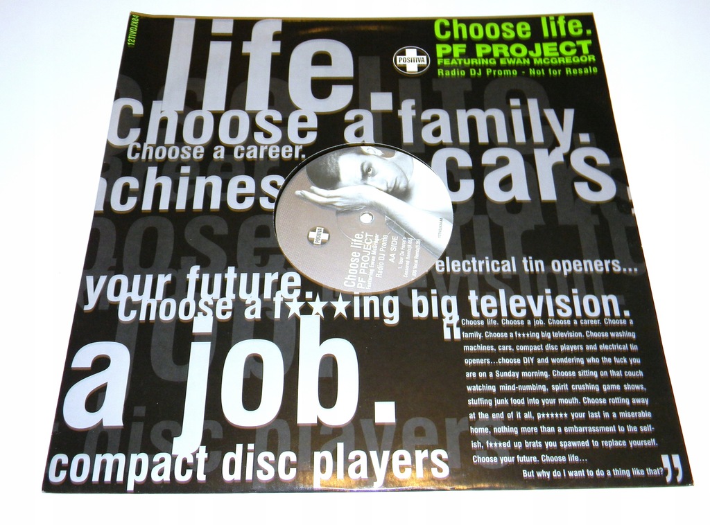 PF Project Featuring Ewan McGregor – Choose Life MAXI 12'' Trance