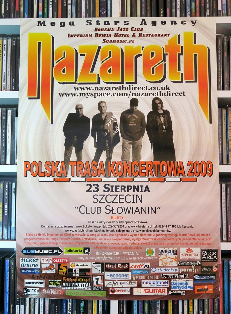 NAZARETH -PLAKAT KONCERTOWY 59 X 42 cm