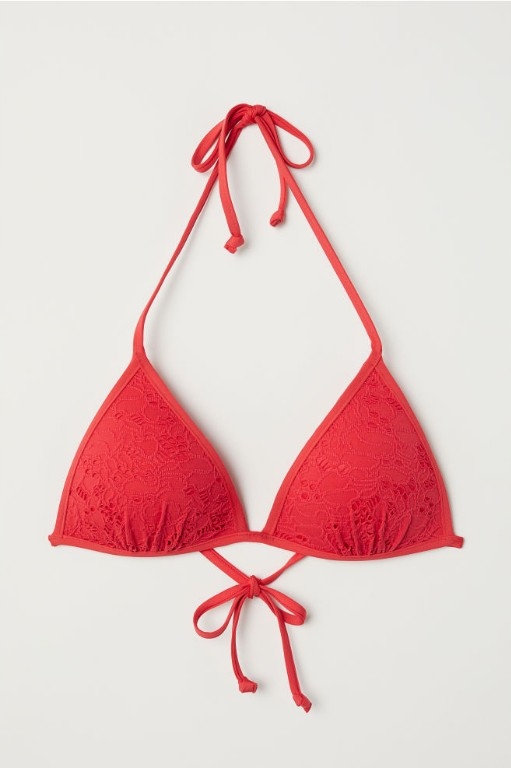 H&amp;M bikini góra 32/34 nowa czerwona