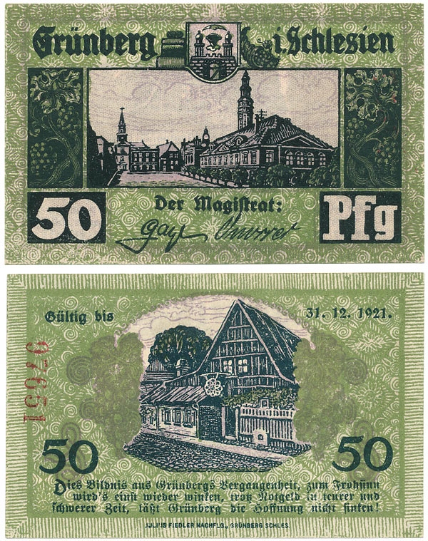 Zielona Góra - Grunberg - 50 fenigów 1921