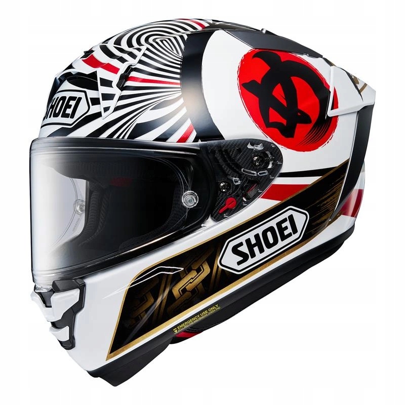 Kask SHOEI X-SPR PRO MARQUEZ MOTEGI 4 TC-1 biały czarny złoty GRATISY