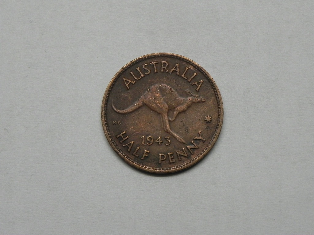 49768/ 1/2 PENNY 1943 AUSTRALIA