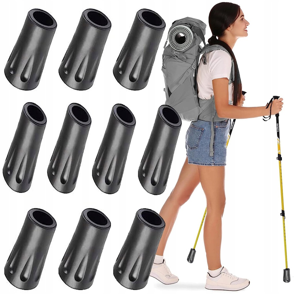 10x NAKŁADKA KOŃCÓWKA DO KIJKÓW NORDIC WALKING 7