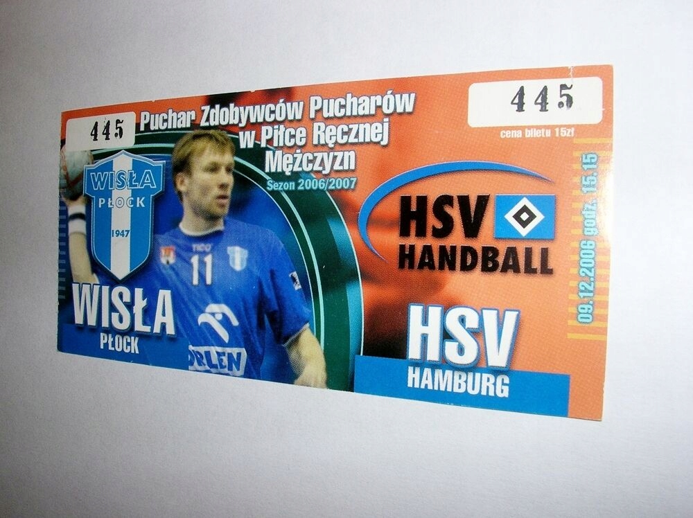 bilet piłka ręczna WISŁA Płock - HSV Hamburg 2006