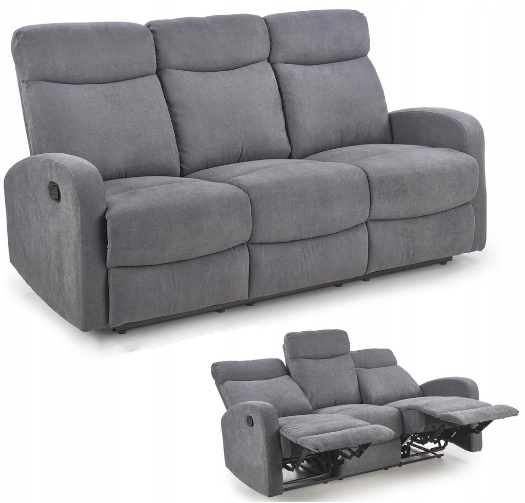 Sofa OSLO 3 Szara Kanapa Wypoczynkowa Do Salonu 11981173133