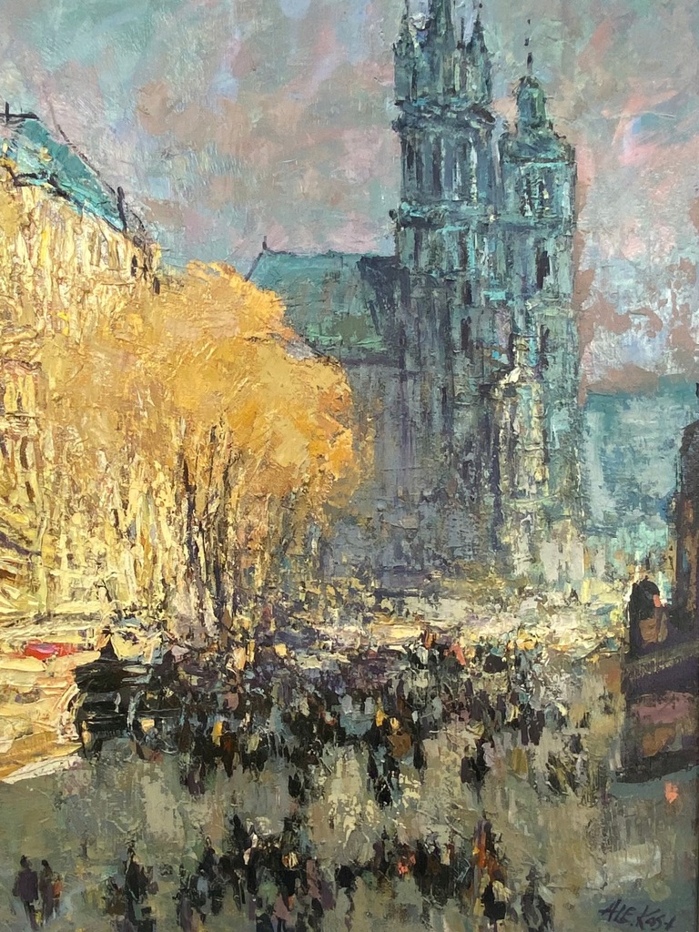 OBRAZ OLEJNY ALEX KOST KRAKÓW-RYNEK GŁOWNY 2000