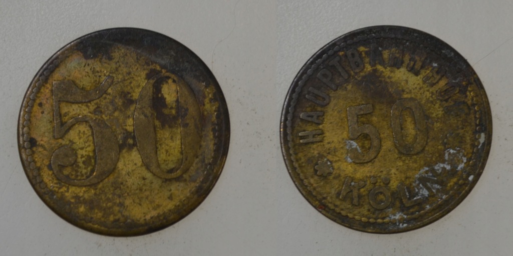 Niemcy Kolonia token 50 Pfennig ND