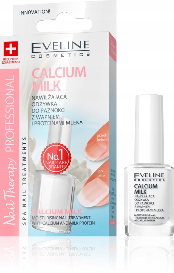 EVELINE CALCIUM MILK ODŻYWKA DO PAZNOKCI z WAPNIEM