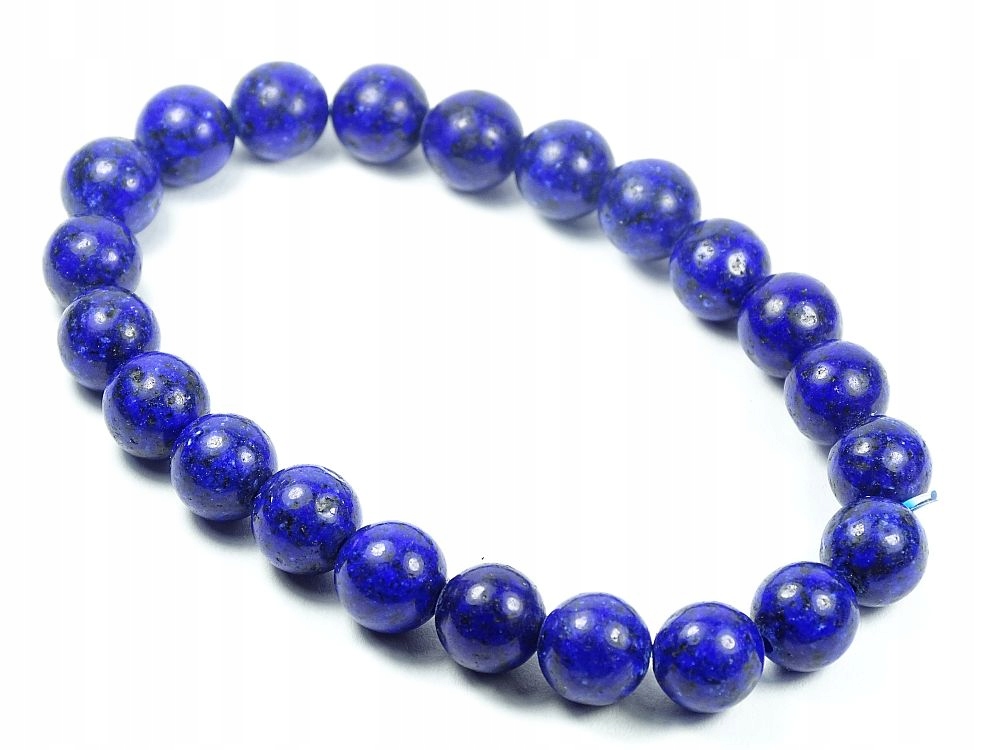 LAPIS LAZULI - BRANSOLETKA - KULKI 8 mm - ELASTYCZNA - NATURALNA