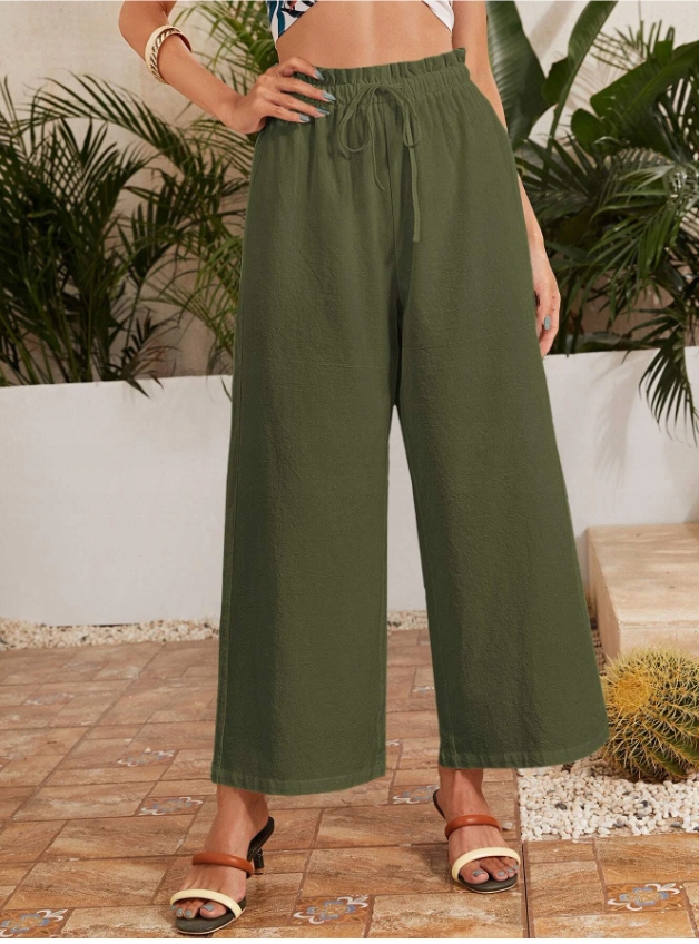 SHEIN SPODNIE DAMSKIE ZIELONE S 995