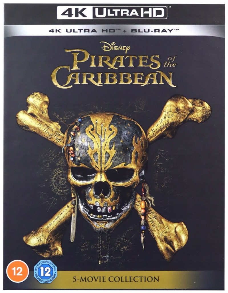 PIRATES OF THE CARIBBEAN - 1 TO 5 MOVIE COLLECTION (STEELBOOK) BLU-RAY 4K+B