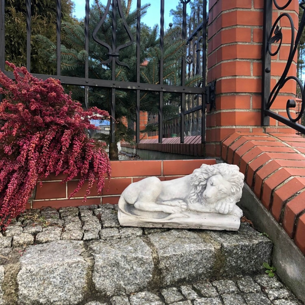 Betonowa Rzeźba Śpiącego Lwa