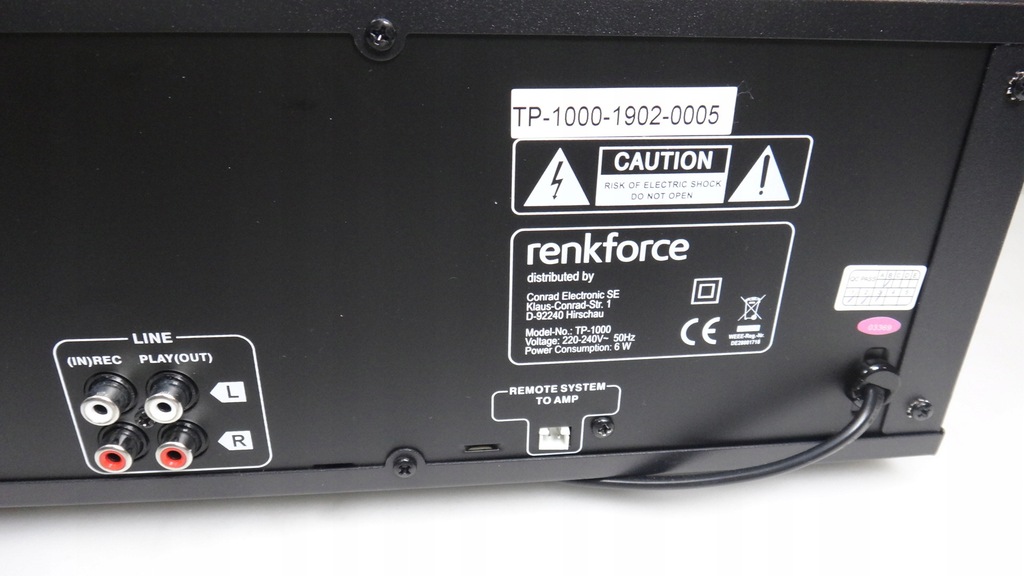 Renkforce Tp 1000 Tape Deck Oficjalne Archiwum Allegro
