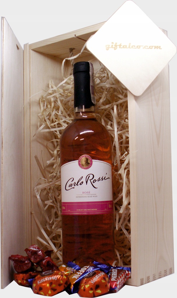 Zestaw prezentowy Wino Carlo Rossi Rose 750ml