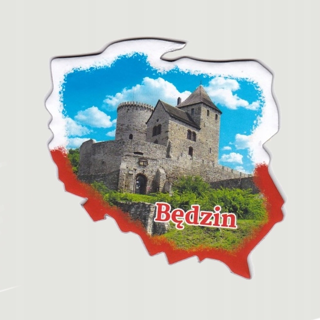 BĘDZIN ZAMEK mapka magnesy 20 sztuk hurtownia