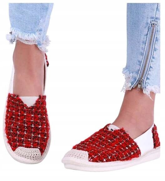 Wiosenno letnie buty damskie półbuty szmaciane espadryle 15677