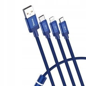 Kabel 3w1 Baseus USB-C / Lightning / Micro 1,2m
