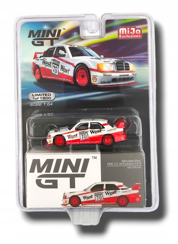 Mini GT Mercedes-Benz 190E 2.5-16 Evolution II DTM 1:64 Mijo