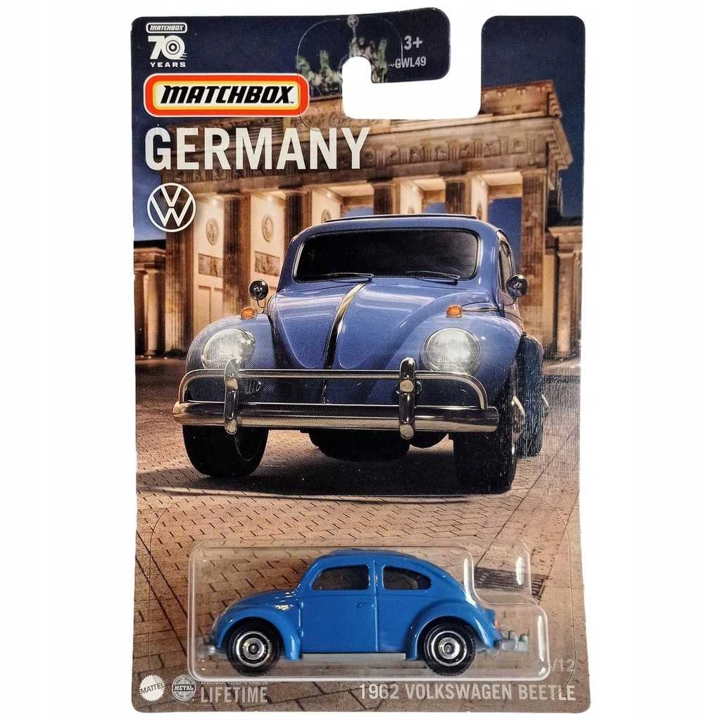 Samochód resorak Matchbox 1962 Volkswagen Beetle 04/12 Germany