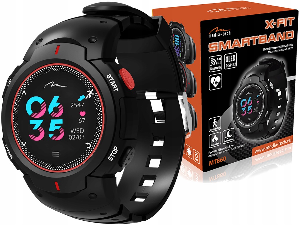 OPASKA SPORTOWA SMARTWATCH SMARTBAND ZEGAREK MT860 9791396318 oficjalne archiwum Allegro