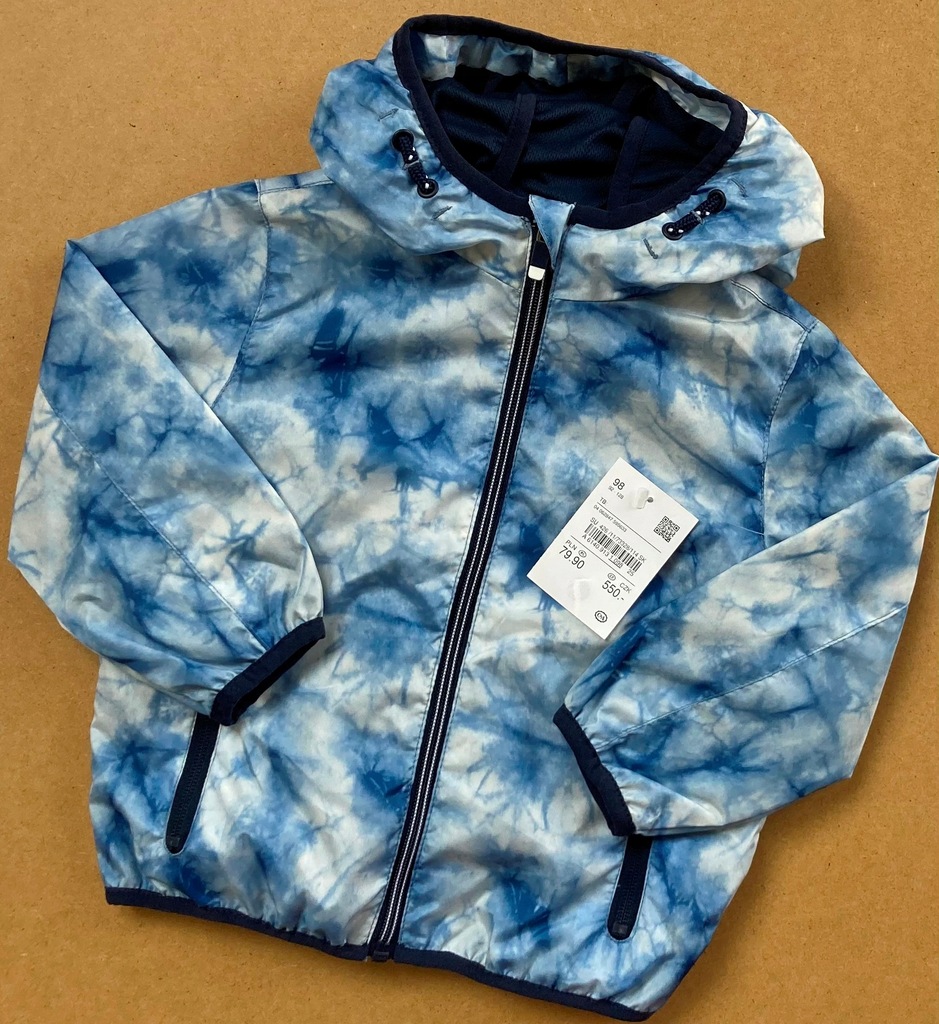 C&A kurtka tie-dye kaptur 98 3 lata