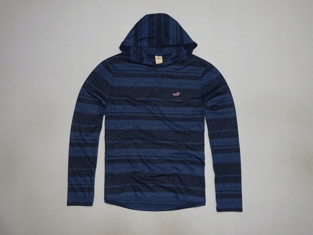 Hollister Icon Striped Lightweight Hoodie L