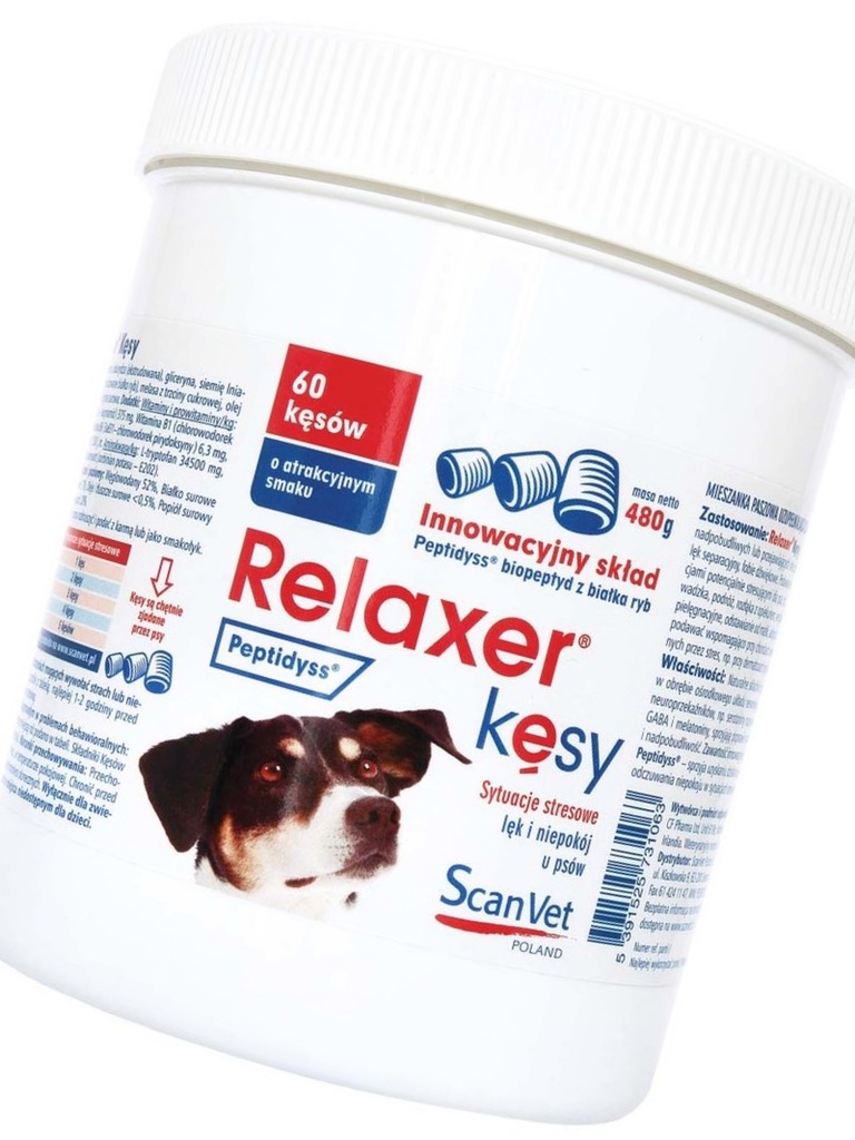 RELAXER KĘSY 60 SZT / 480G SCANVET PROMOCJA OD WET