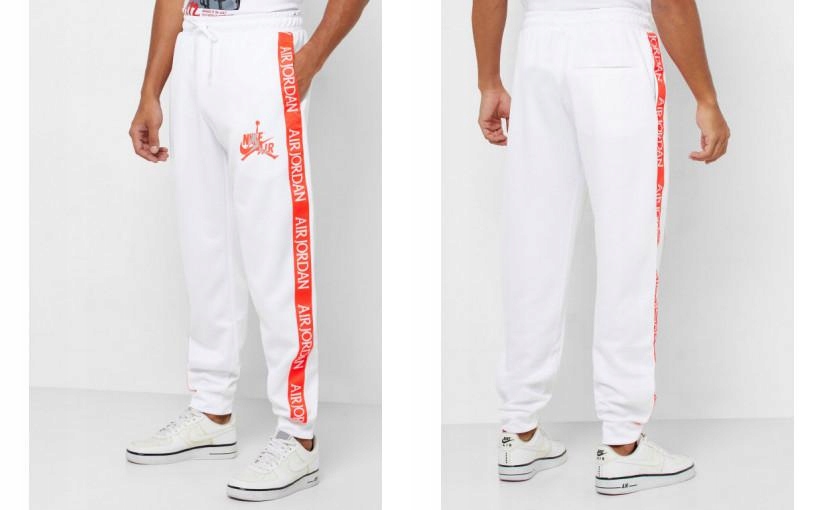 E1C804*JORDAN PANT SPODNIE TRENINGOWE WHITE M B01