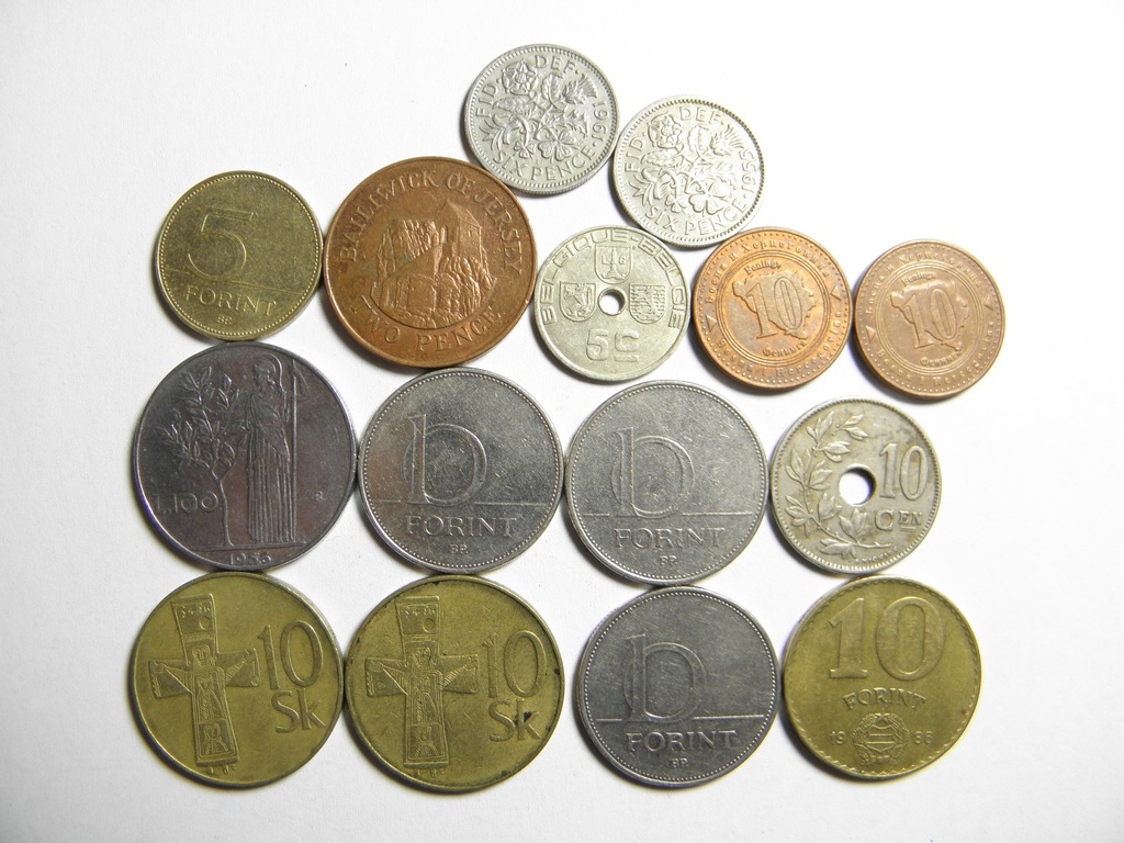 Zestaw 15 szt monet , Europa (9)