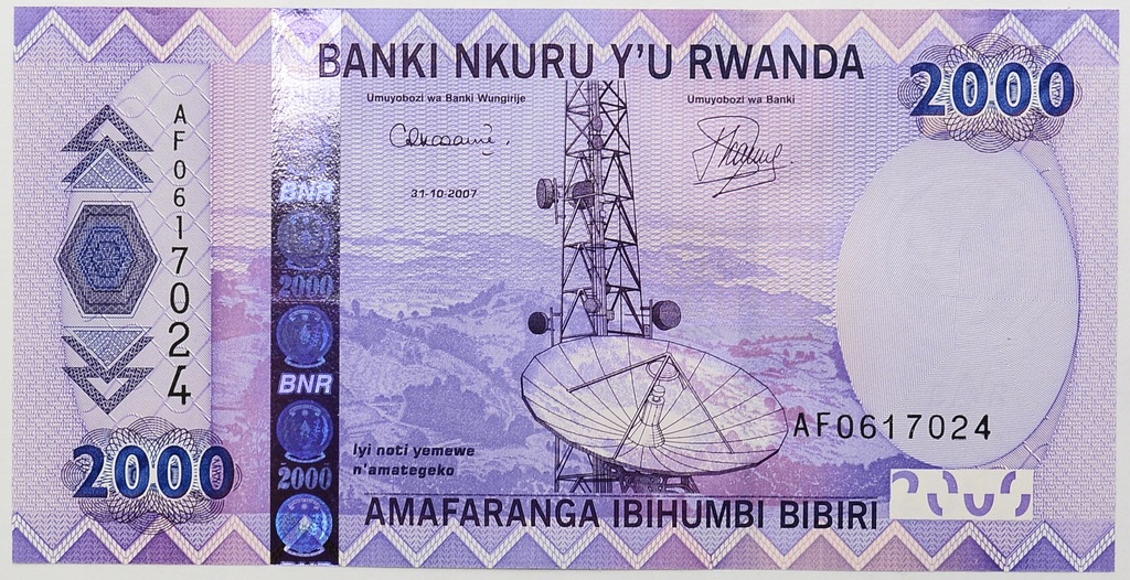 27.ci.Rwanda, 2 000 Franków 2007, P.31, St.1