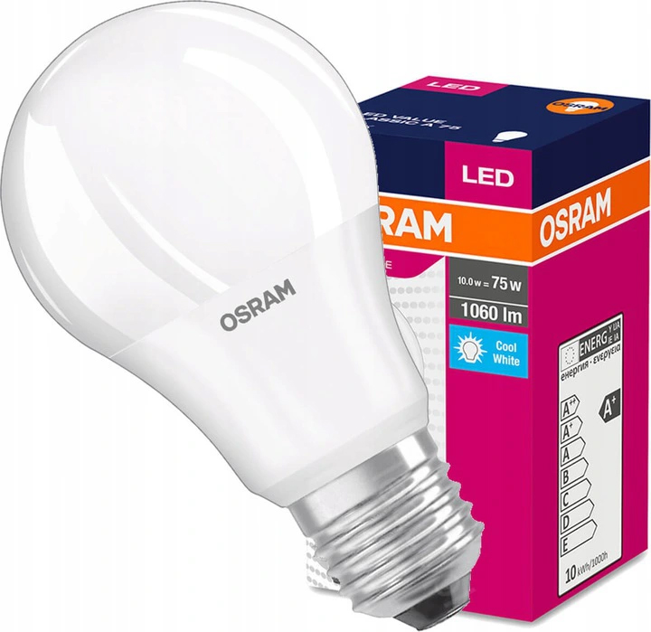 Купить Светодиодная лампа OSRAM A60 E27 10Вт 75Вт 1060лм 4000К: отзывы, фото, характеристики в интерне-магазине Aredi.ru