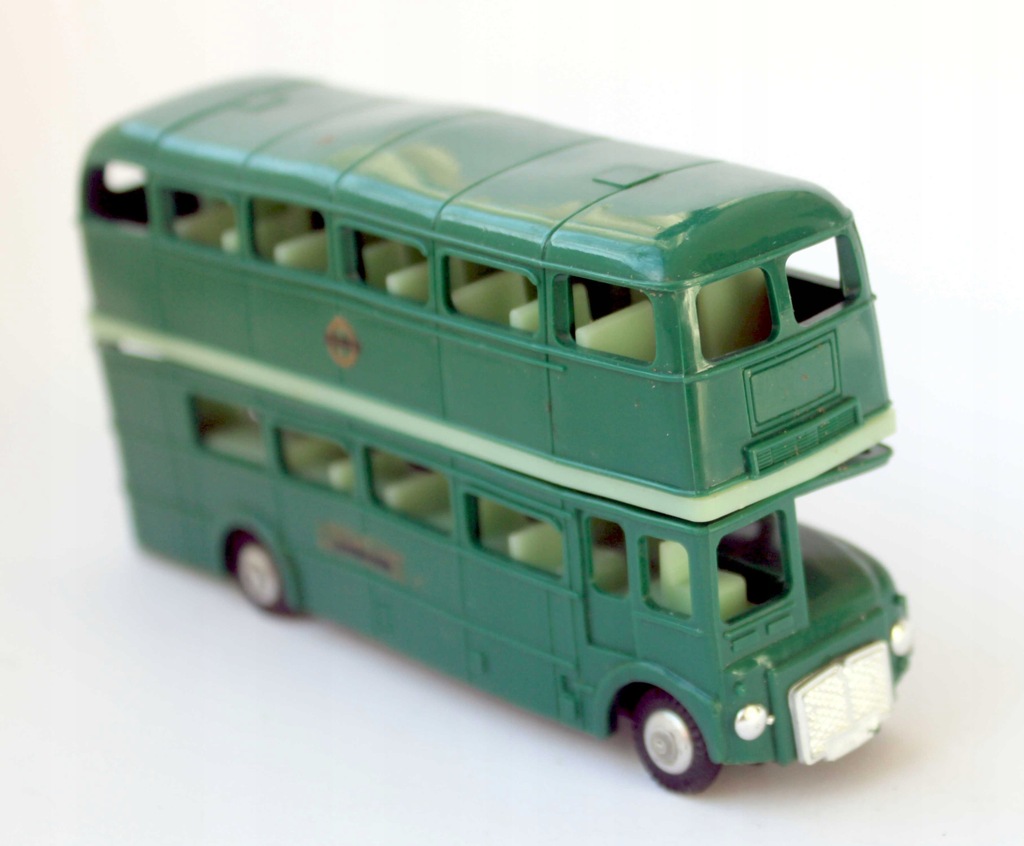 Leyland autobus piętrowy zielony z napędem MINIC MOTORWAYS 1/72