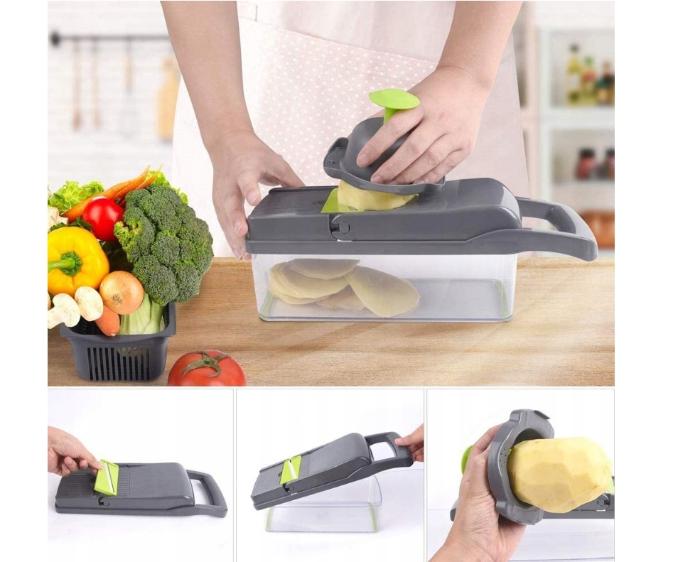 SZATKOWNICA RĘCZNA KRAJALNICA Z TARKĄ DO WARZYW 12745702801