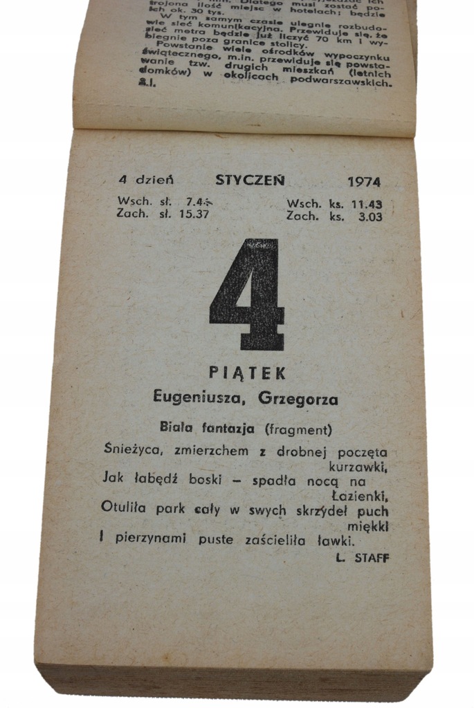 46 urodziny prezent kartka kalendarz zdzierak 1974
