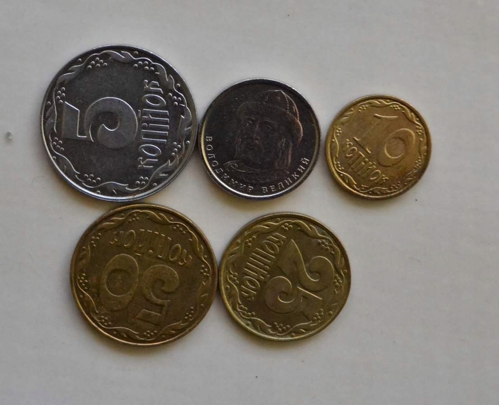 Ukraina - zestaw 5 monet- każda moneta inna BCM