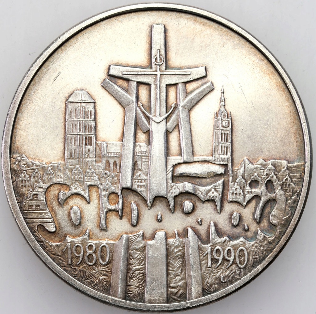 100.000 złotych 1990 Solidarność typ A – SREBRO