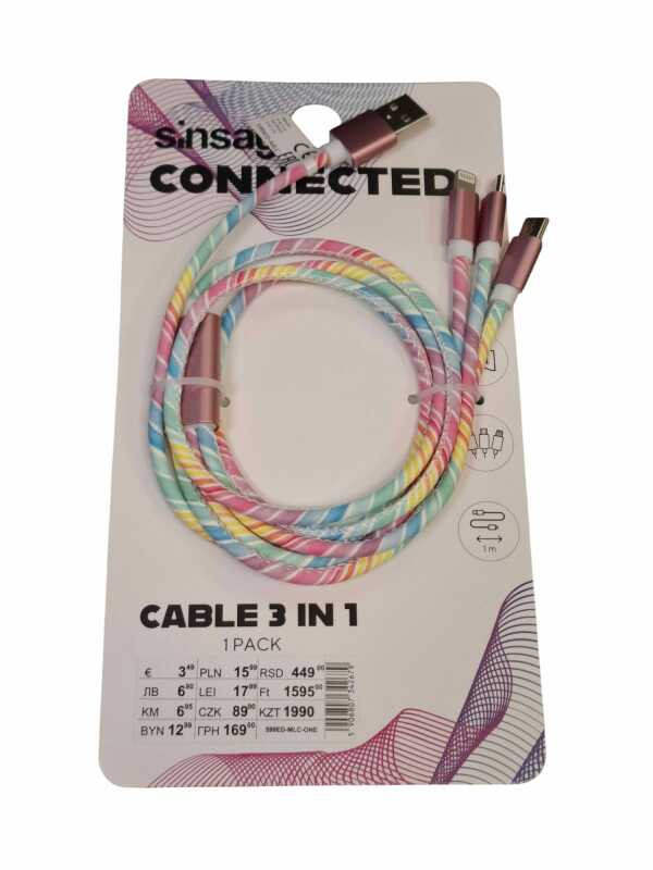 Kabel Sinsay 3 in 1