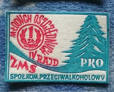 IV RAJD ZMS MŁODYCH OSZCZĘDNYCH PKO - naszywka